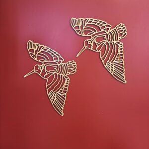 Bécasses en bois façon origami