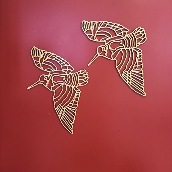 Bécasses en bois façon origami
