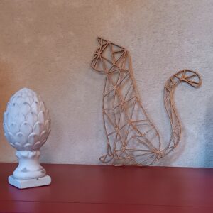 Chat en bois façon origami