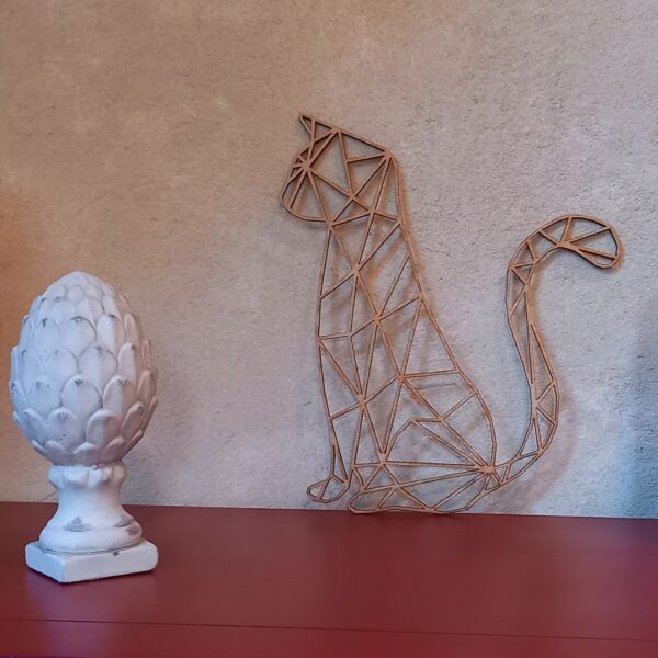 Chat en bois façon origami