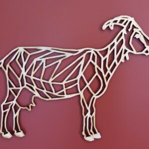 chèvre alpine en bois façon origami
