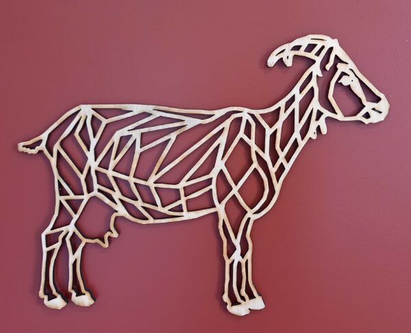 chèvre alpine en bois façon origami