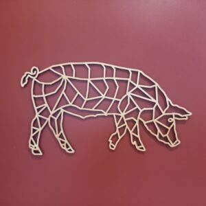 Cochon en bois façon origami