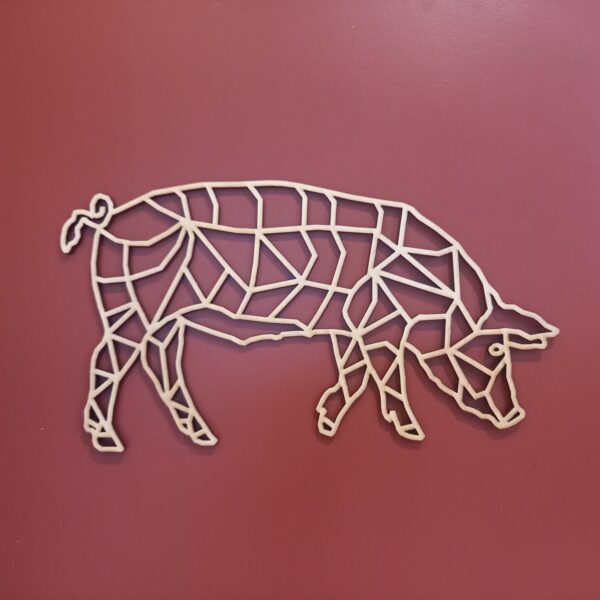Cochon en bois façon origami