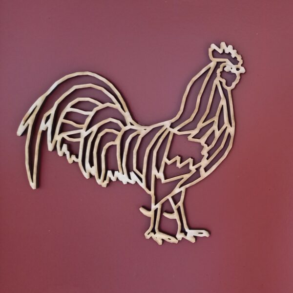 coq en bois façon origami
