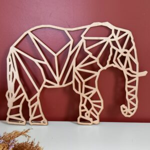 éléphant en bois façon origami