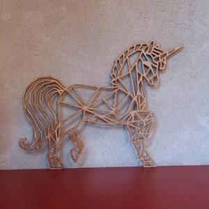 licorne en bois façon origami