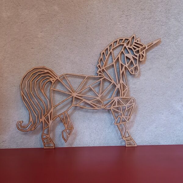 licorne en bois façon origami