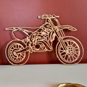 moto cross en bois façon origami