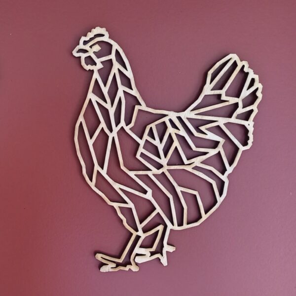 poule en bois façon origami