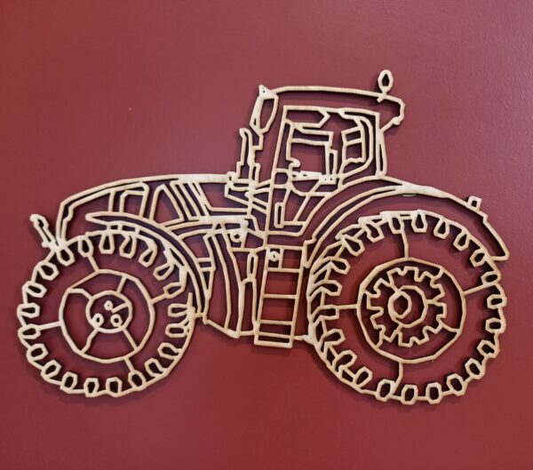 tracteur CLAAS en bois façon origami