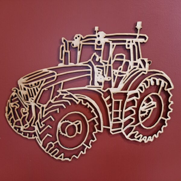 tracteur FENDT en bois façon origami