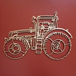 tracteur MASSEY FERGUSSON en bois façon origami