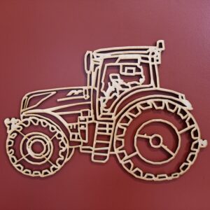 tracteur NEW HOLLAND en bois façon origami