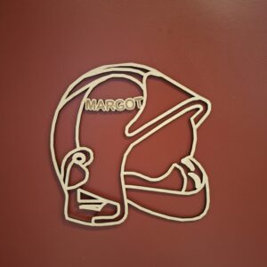 casque de pompier personnalisé en bois