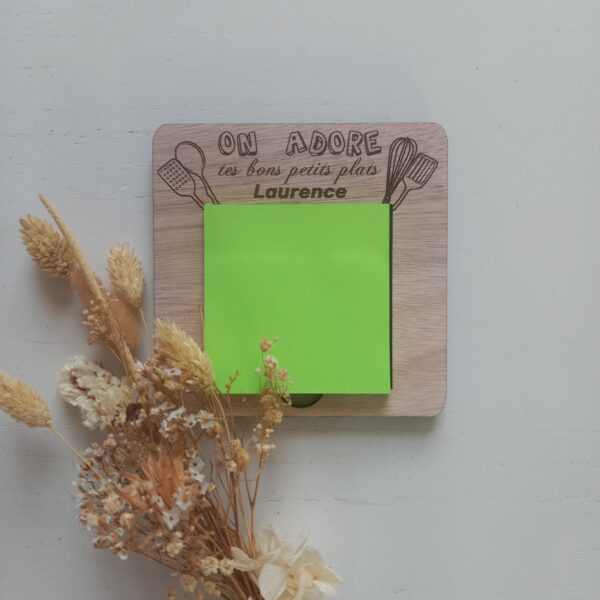 support de bloc notes en bois personnalisé 04