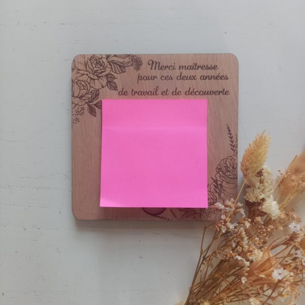 support de bloc notes en bois personnalisé 03