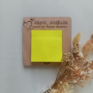support de bloc notes en bois personnalisé 01