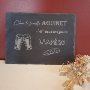 ardoise de présentation personnalisée par gravure