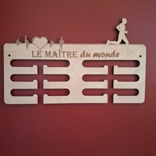 Support de médailles athlétisme Le maître du monde