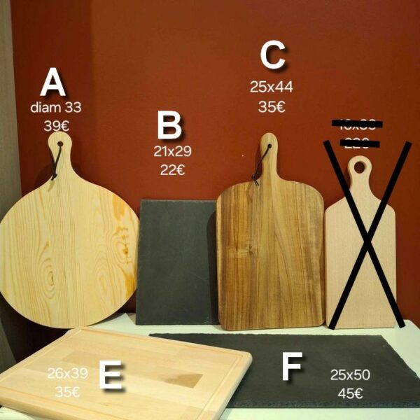 planche apéro en bois personnalisée - présentation des modèles